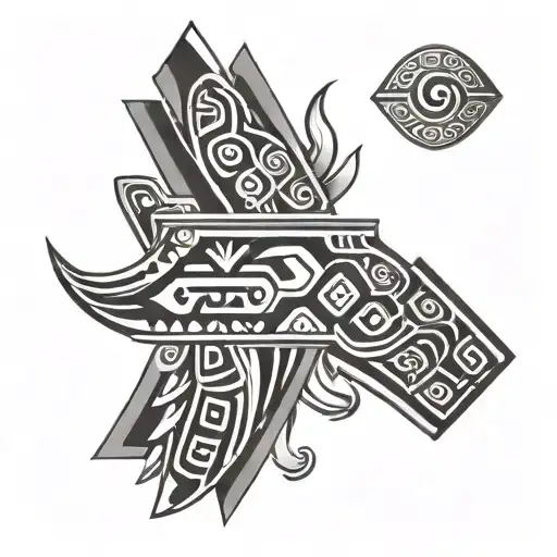 An Aztec Tribal Band Pattern