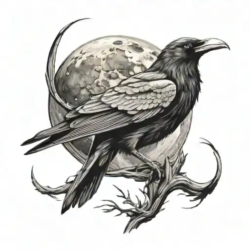 Moon And Raven