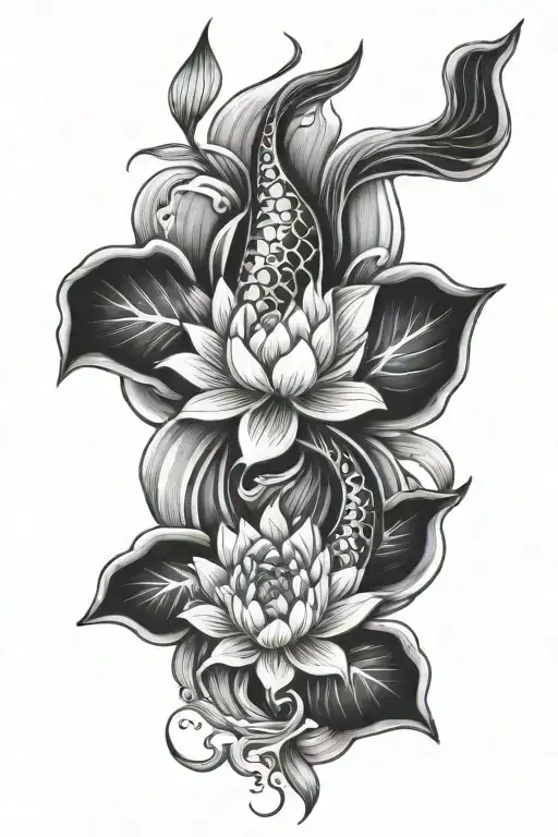 Koi And Lotus