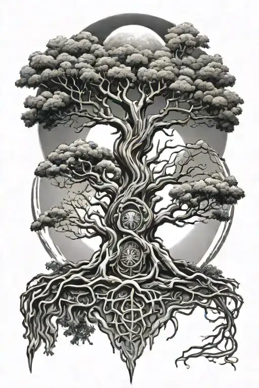 Yggdrasil And Moon
