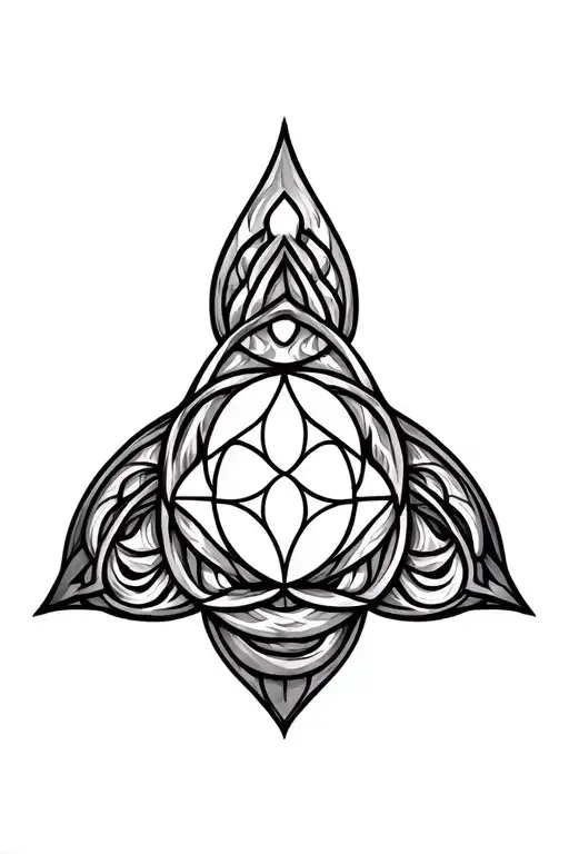 Triquetra With Sacred Geometry Patterns