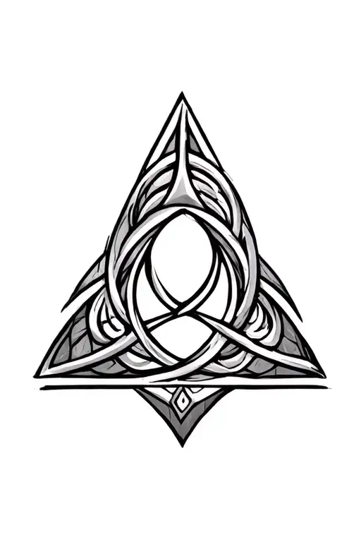 Triquetra With Geometry Patterns Incorporated