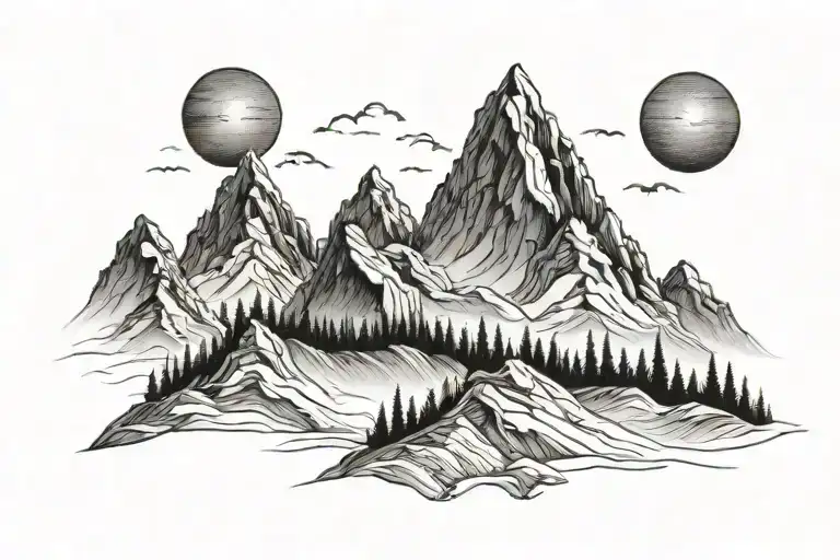 Mountains Range Winter