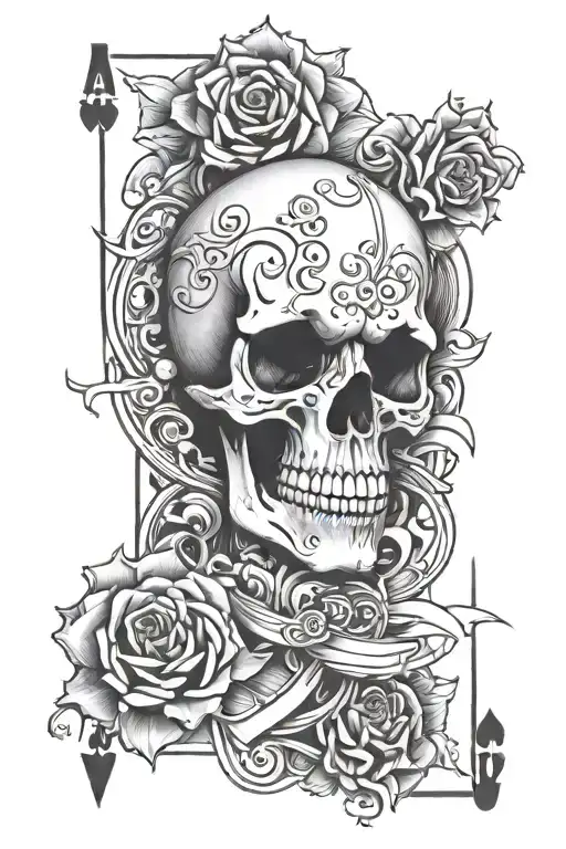 Skull Cards Surrounded