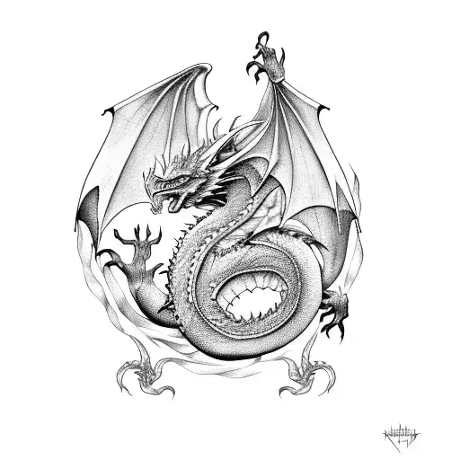 Dragon Raven And A Book