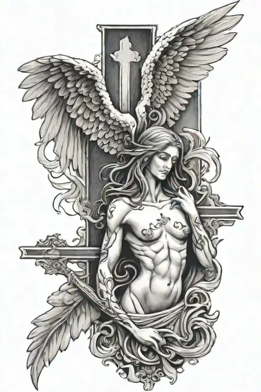 Fallen Angel And Inverted Cross