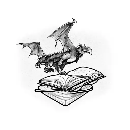 Dragon And A Raven And A Book