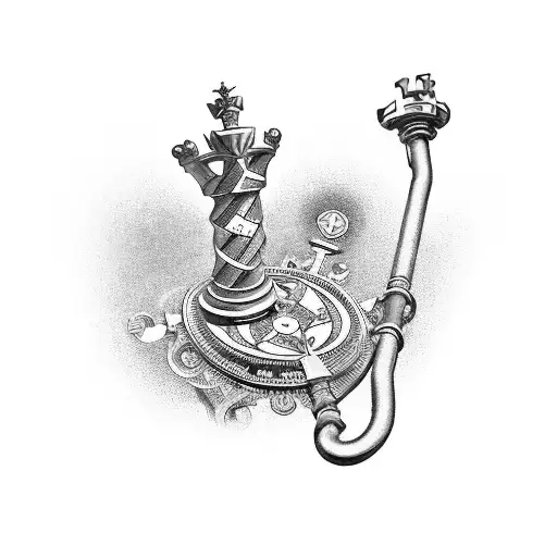 An Intricate Mechanical Chess Piece With Hidden Tarot Symbols