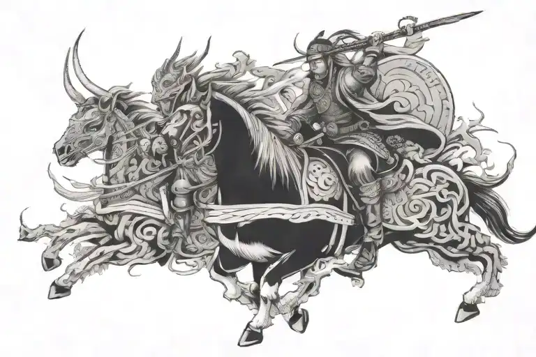 End Of The World Apocalypse Riders Are Samurai Riding