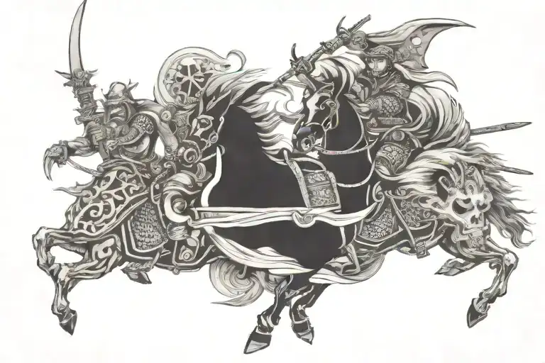 End Of The World Apocalypse Riders Are Samurai Riding