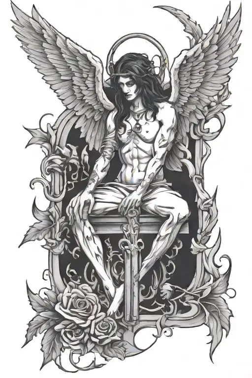 Fallen Angel And Inverted Cross