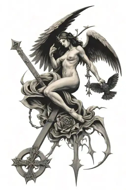 Fallen Angel And Inverted Cross