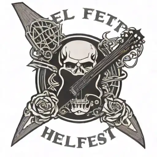 Guitar Head With Hellfest Logo
