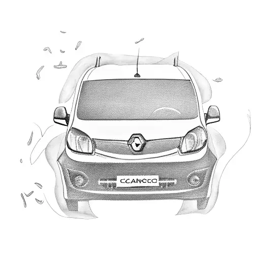 Car Renault Kangoo Draw Simple