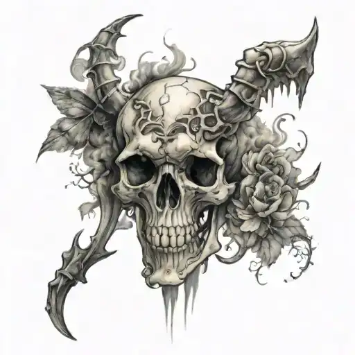 Animal Skeleton With Smoke Effect