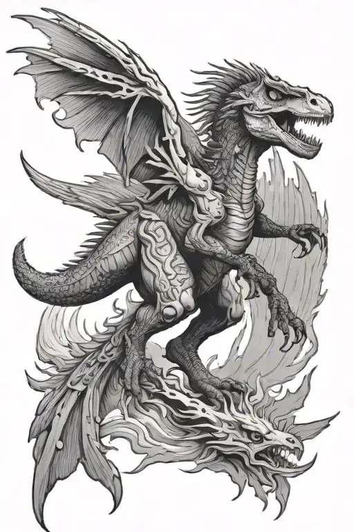 Tyrannosaurus Rex Pheonix Rising Phoenix