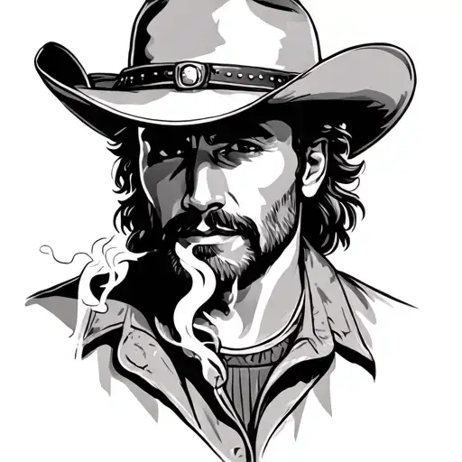 Cowboy Smoking