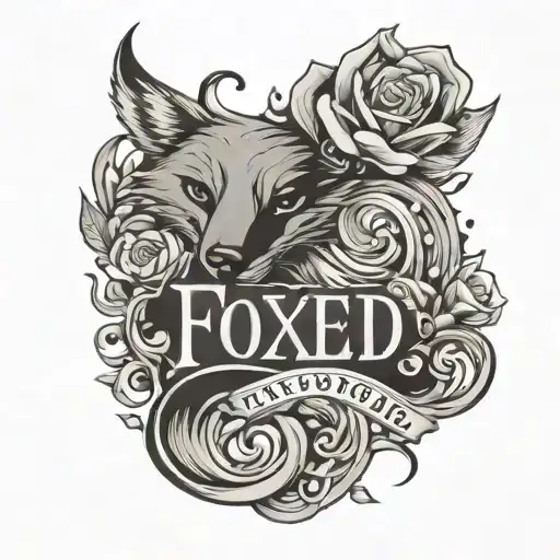Text Only That Says The Word Foxxed