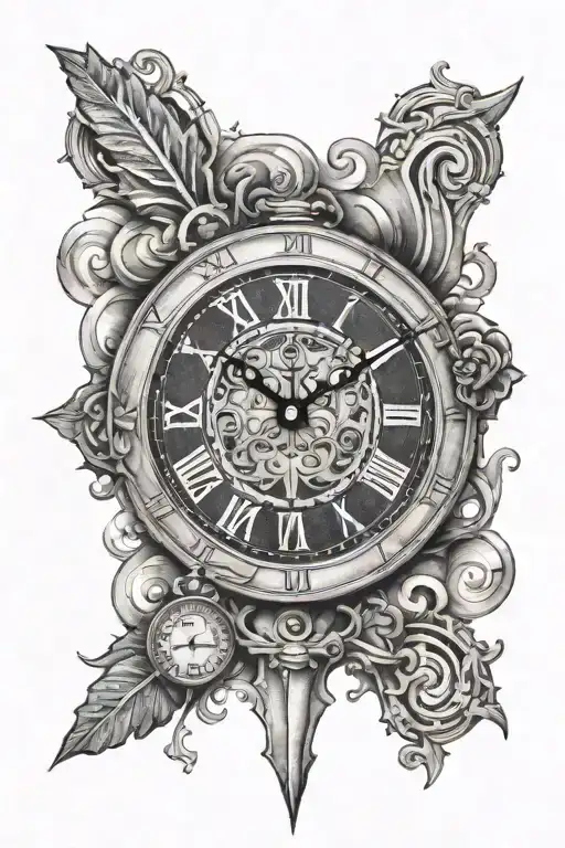 An Clock With Roman Numerals