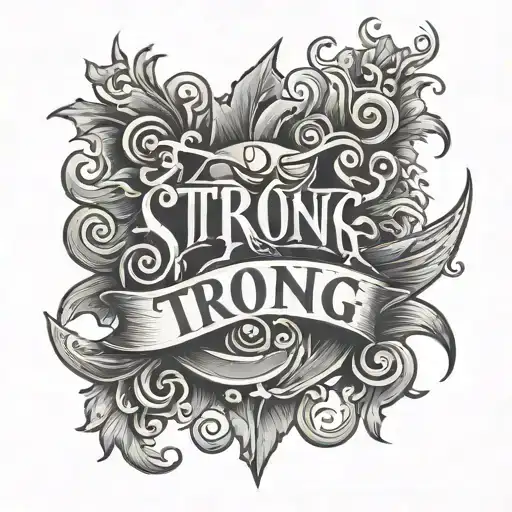 Strong Luck Helps Lettering
