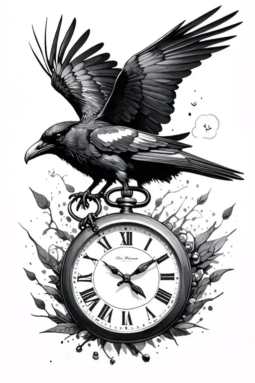 Flying Raven And Collapsing Pocket Watches