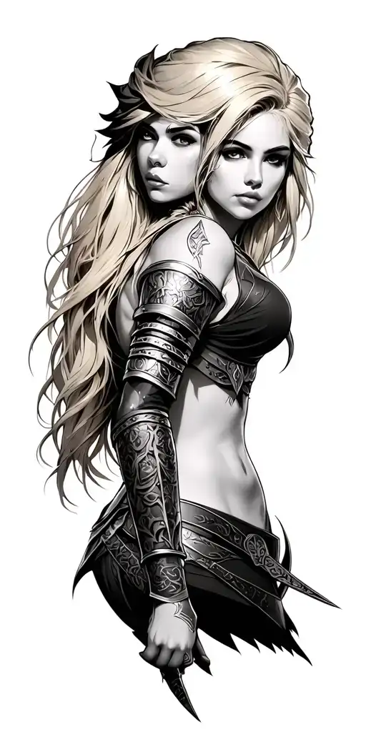Blonde Female Warrior