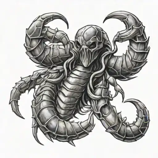 Scorpion Viking Tattoo Shoulder And Chest