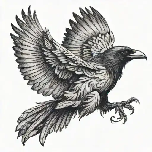 Bipolar Raven Flying