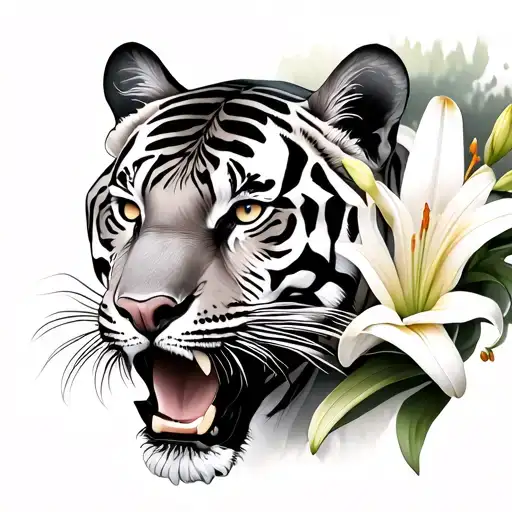Lillies With Tiger