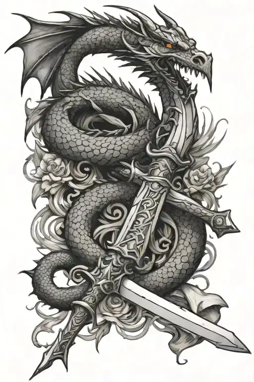 Dragon And Sword And Write