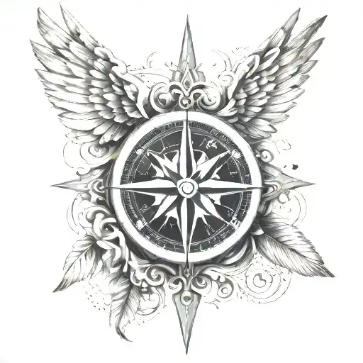 Compass And Wing Spread