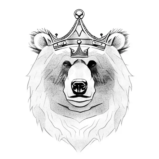 Bear Head With Crown