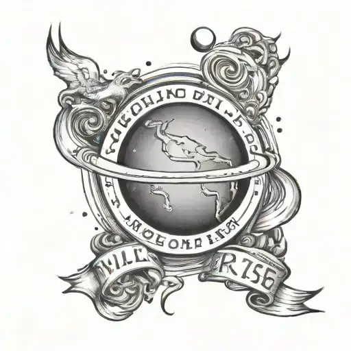 A Planet With Text Underneath Saying 'Wellon Will Rise'