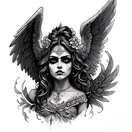 Sad Angel Chicano Style