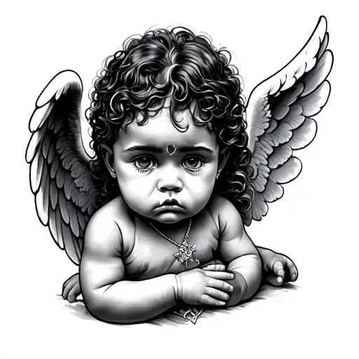 Sad Baby Angel Chicano Style
