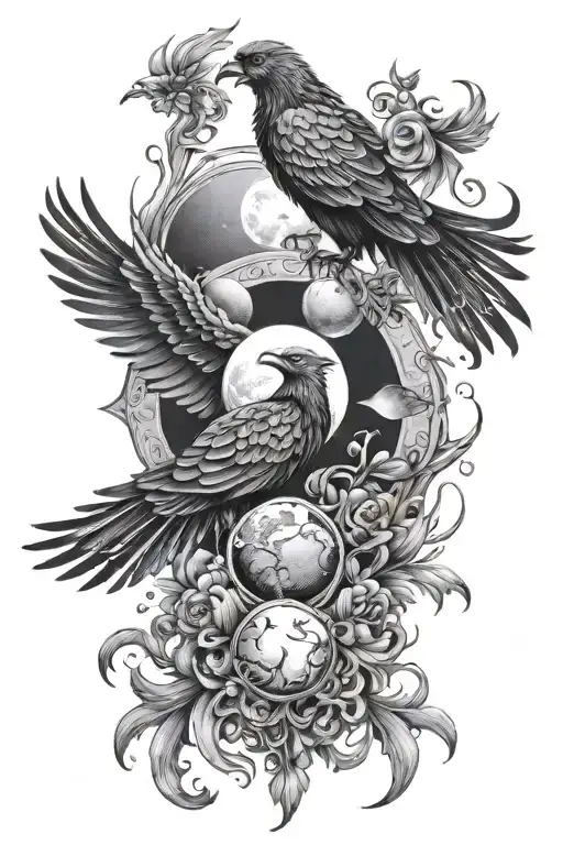 Phoenix And Moon Phases Forming