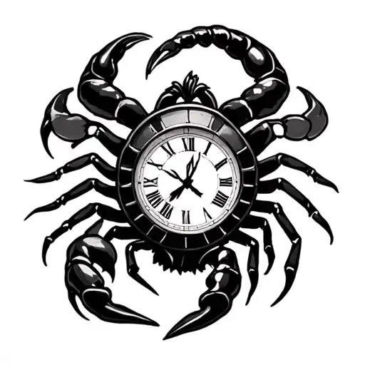 Rest In Peace Scorpion Clock Face
