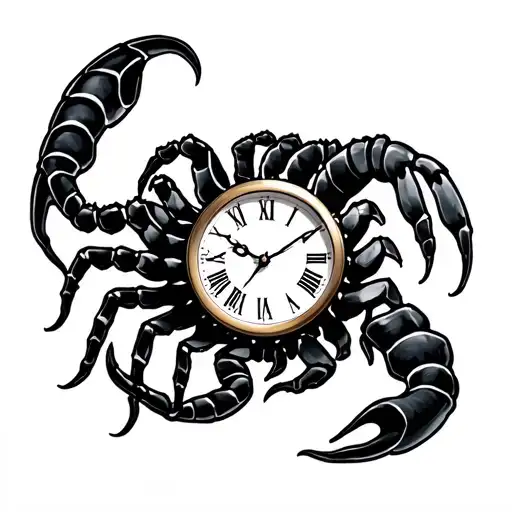 Rest In Peace Scorpion Clock