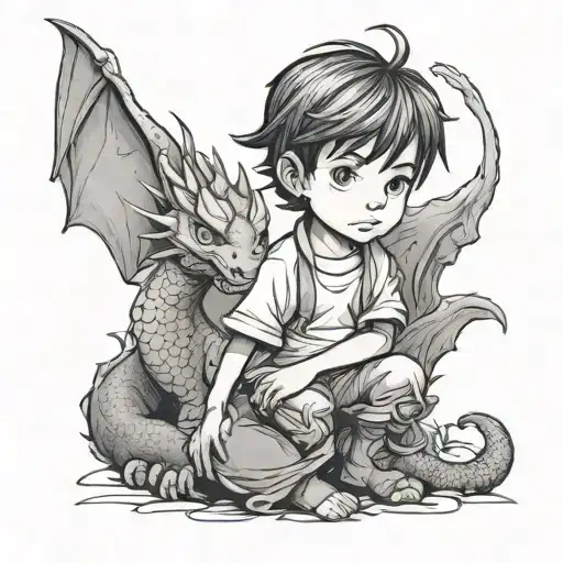 Boy And Dragon Morning