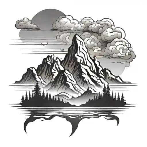 Mountain Range Silhouette