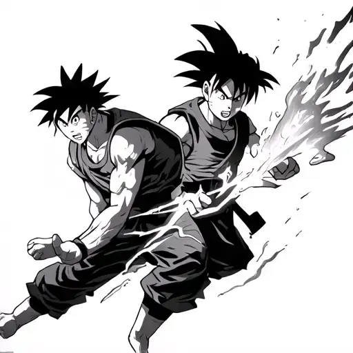 Naruto And Goku Powering