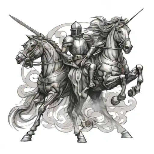 Knight And Horse War