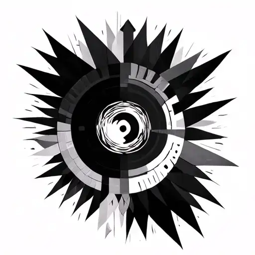 Black Out Geometric Pattern