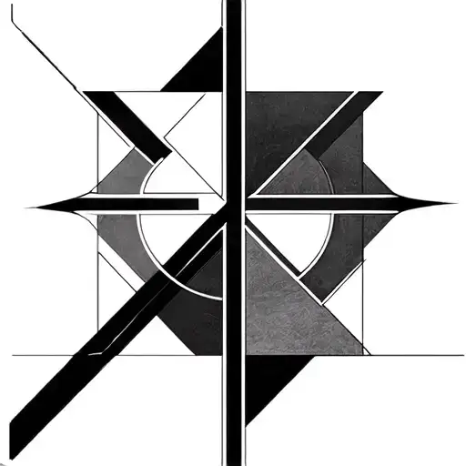 Black Out Geometric Pattern Tattoo Inspired