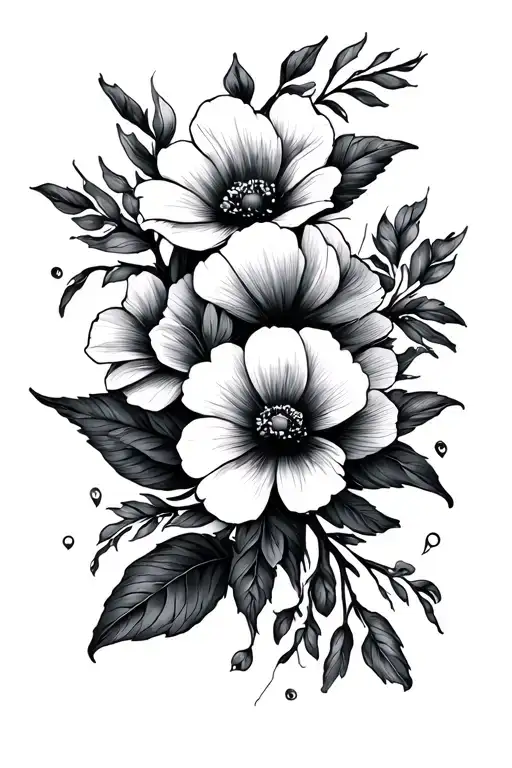 Floral With Fine Line Linking To Mental Health And Self Harm