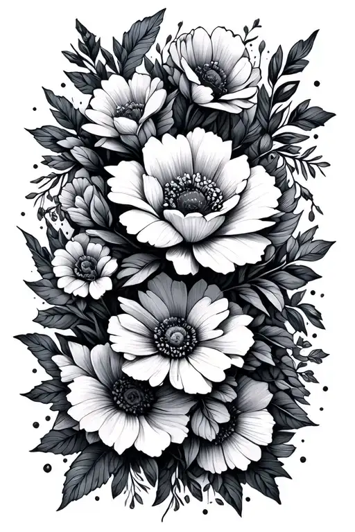 Floral With Fine Line Linking To Mental Health And Self Harm