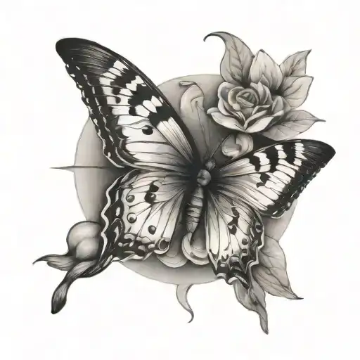 Butterfly And Half Moon