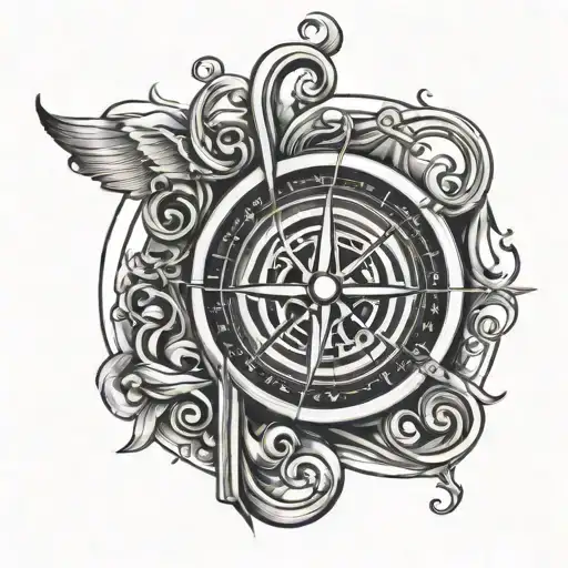 Compass And Treble Clef Intertwined