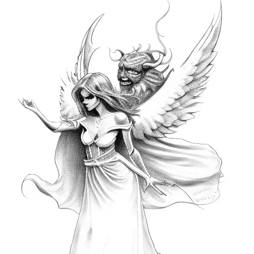 Mischievous Angel With A Devilish Grin