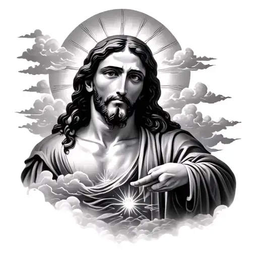 Tattoo Of Jesus Clouds And A New Beginnings